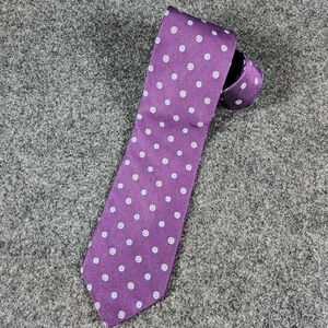 BROOKS‎ BROTHERS Italian Repp Silk Neck Tie Purple Geometric Pattern 57.5"x3.5"